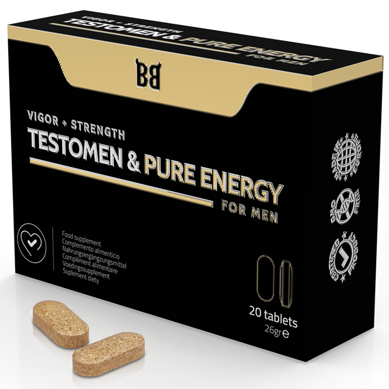 Complément alimentaire Testomen & Pure Energy Enhancer 20 gélules - Black Bull - BLACK BULL