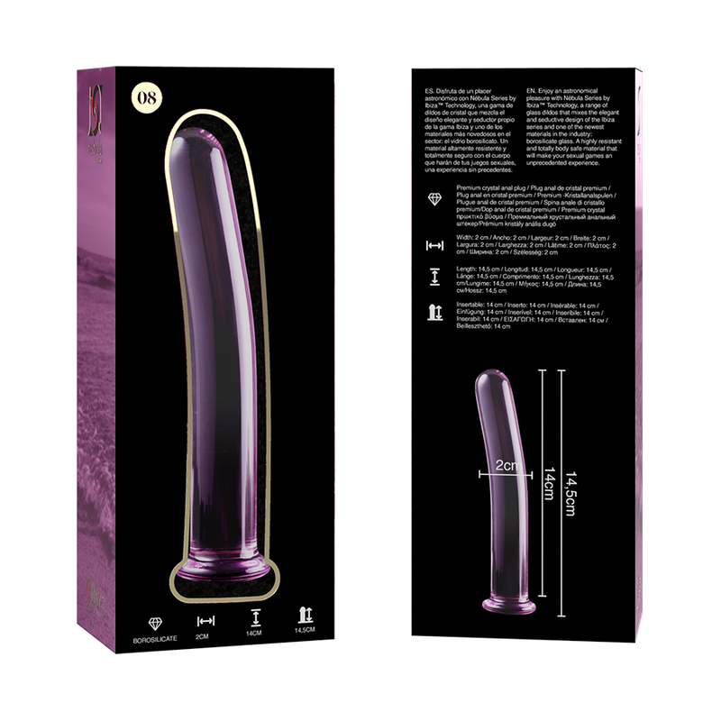 Gode en Verre Nebula Series Modèle 8 Transparent - Ibiza