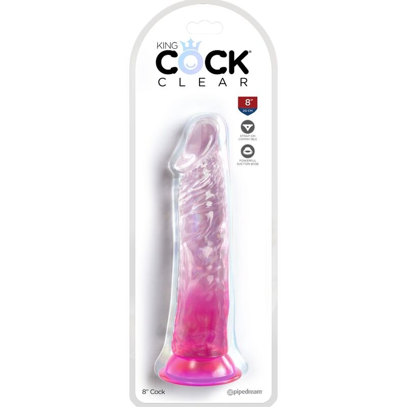 Gode Réaliste King Cock Clear 19,7 cm Rose - Pipedream