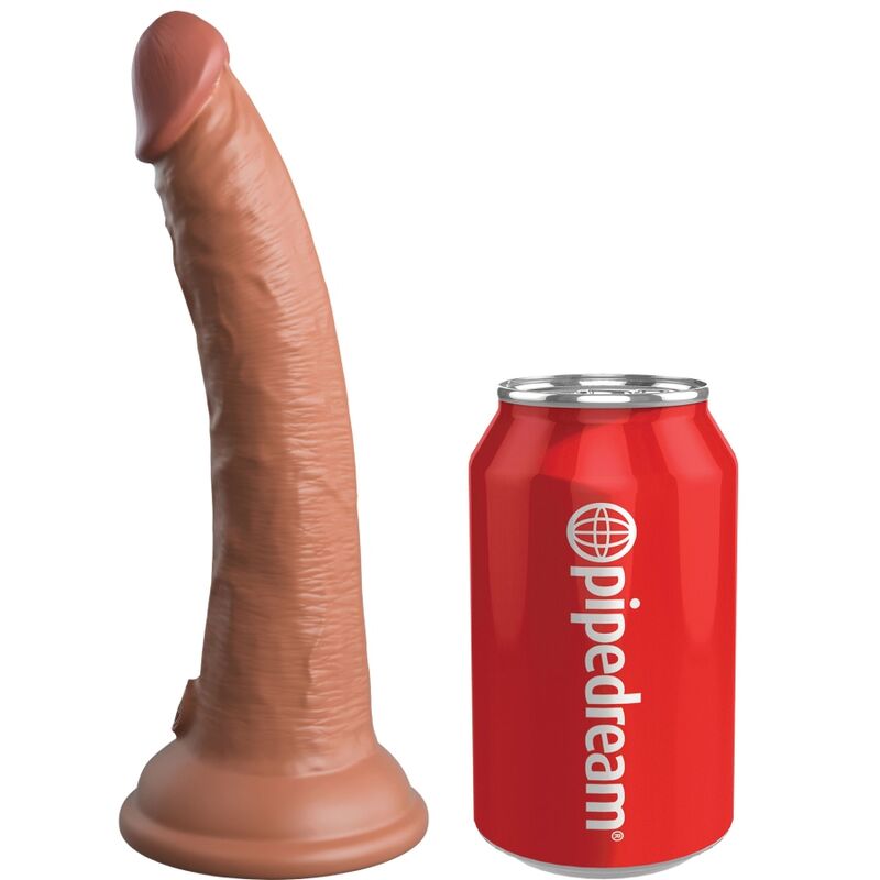 Gode Réaliste King Cock Elite Silicone 17.8cm Caramel - Pipedream