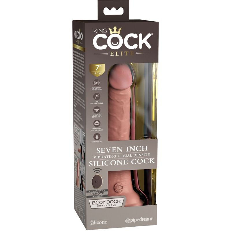 Gode Réaliste Vibrant King Cock Elite 17.8 cm - Pipedream