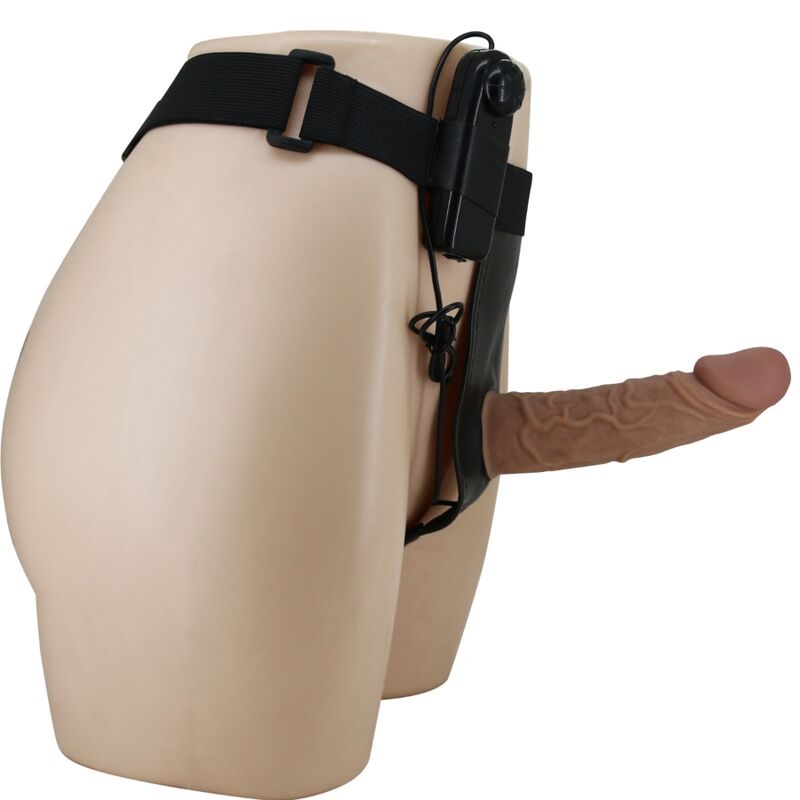 Pretty Love - Gode Ceinture Vibrant et Creux Marron / 17,5 cm