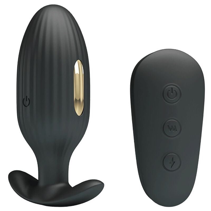 Plug Anal Vibrant Kelly Électrostimulation Noir - Pretty Love