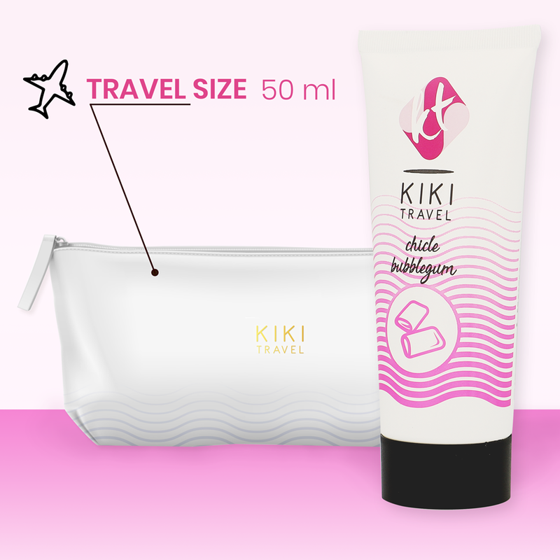 Kikí Travel - Lubrifiant Saveur Chewing-gum Fraise à base d’eau - 50 ml