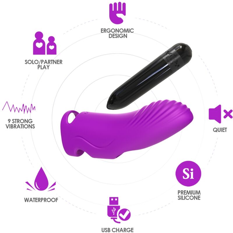 Vibrateur Doigt Aurora Fuchsia - Armony