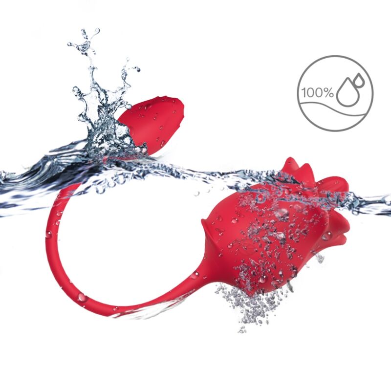 Stimulateur Clitoridien Rose 2 en 1 Aspiration Rouge - Armony
