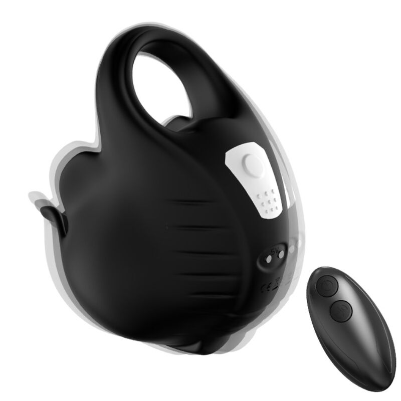 Anneau Pénien Vibrant Télécommandé Noir - Armony