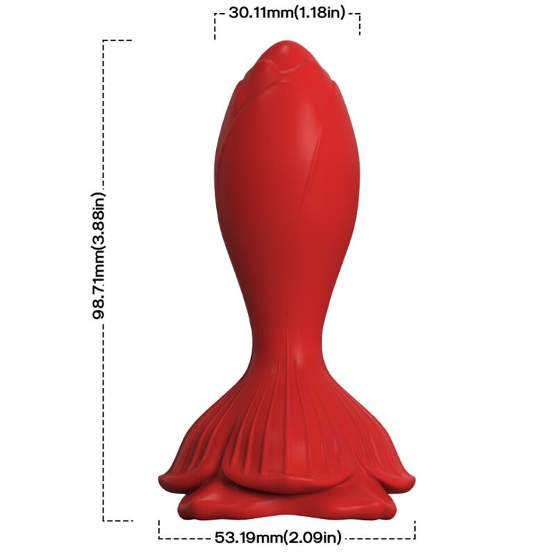 Vibrateur avec Plug Anal Rose Télécommandé Rouge - Armony