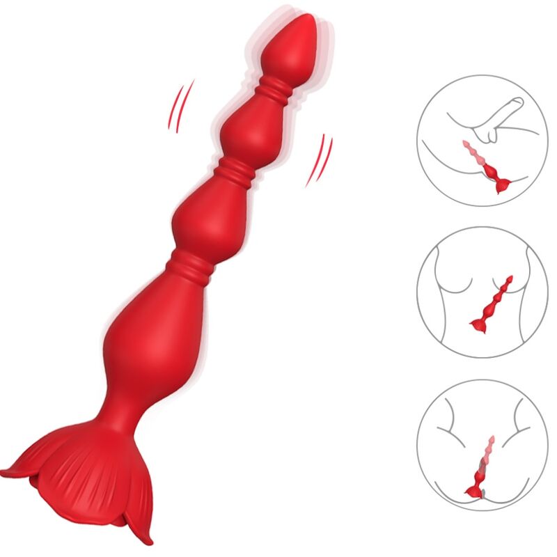 Set Vibrant Pagode Rose & Plug Anal Rouge - Armony