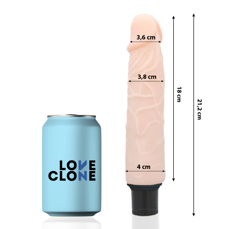 Vibromasseur autolubrifiant réaliste Finn 21.2 cm - Loveclone - LOVECLONE