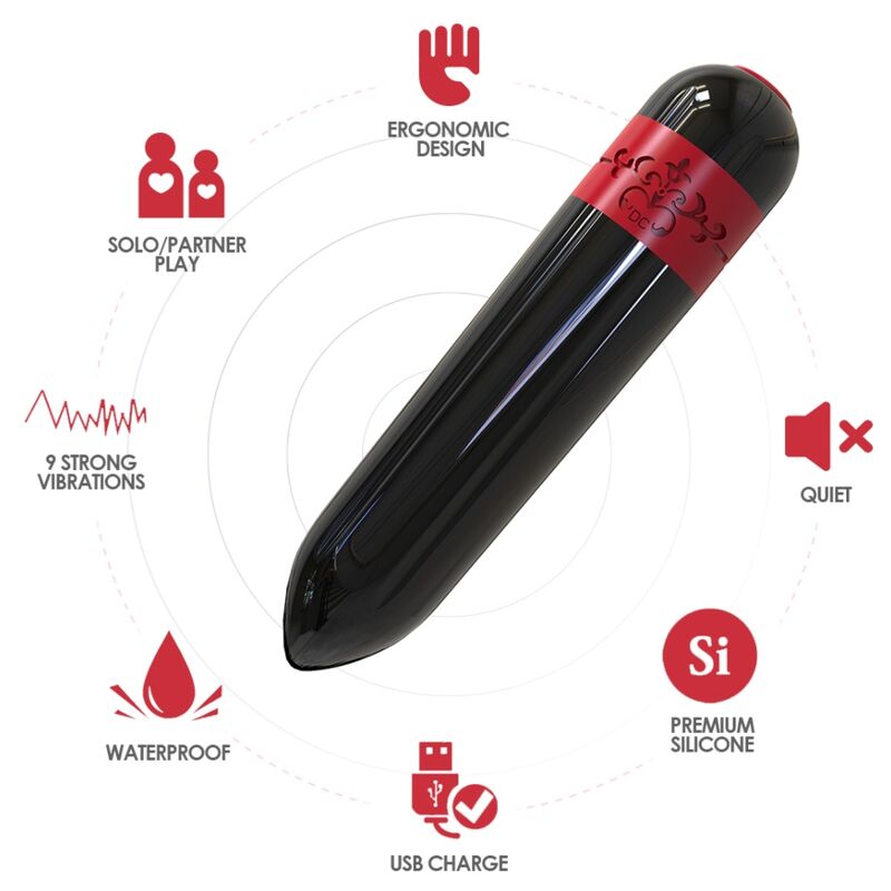 Vibromasseur Bullet Rocket Noir - Armony