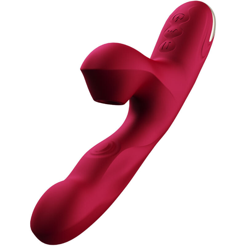 Vibrateur Bump Bordeaux avec Ventouse et Bille Rotative - Armony