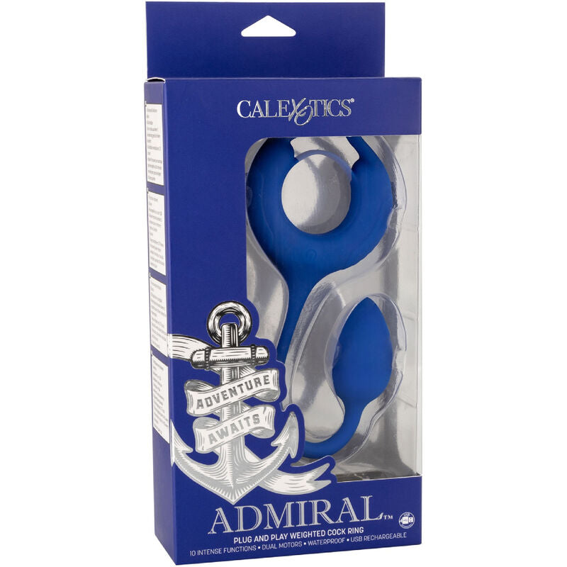 Anneau Pénien Vibrant Admiral Lesté Bleu - CalExotics