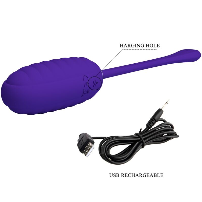 Oeuf Vibrant Rechargeable Silicone Violet - Pretty Love