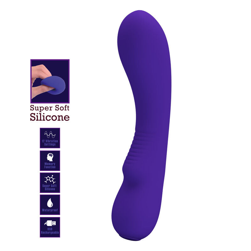 Vibromasseur Prescott Rechargeable Violet - Pretty Love