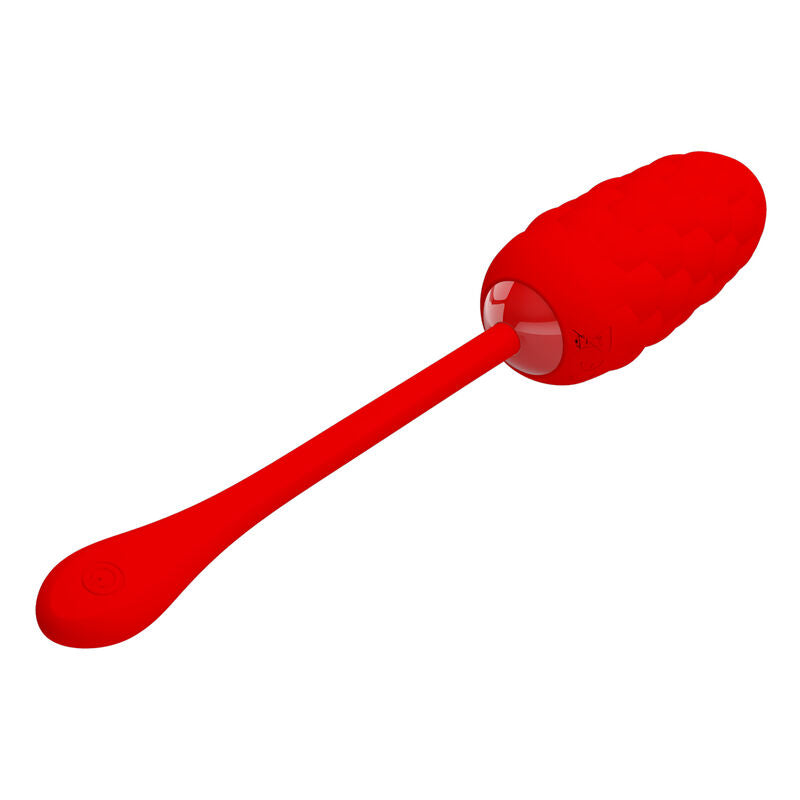 Œuf Vibrant Pretty Love Texturé Rechargeable Rouge - Pretty Love