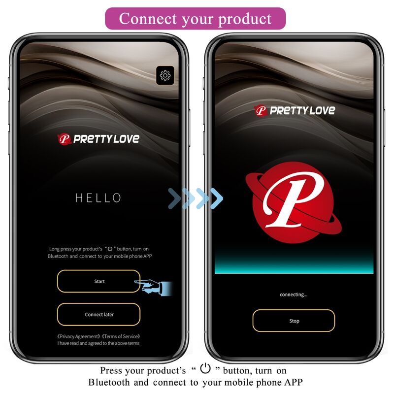 Pretty Love - Plug Anal Connecté et Vibrant avec Application / Violet