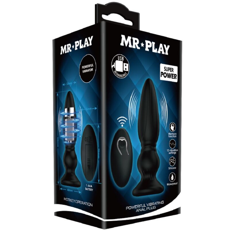 Mr Play - Stimulateur Prostate avec télécommande Noir