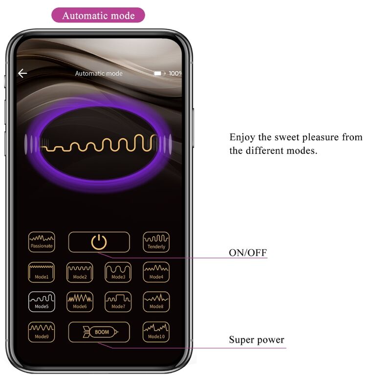 Vibromasseur Double Plaisir August Violet - Pretty Love - PRETTY LOVE C-TYPE
