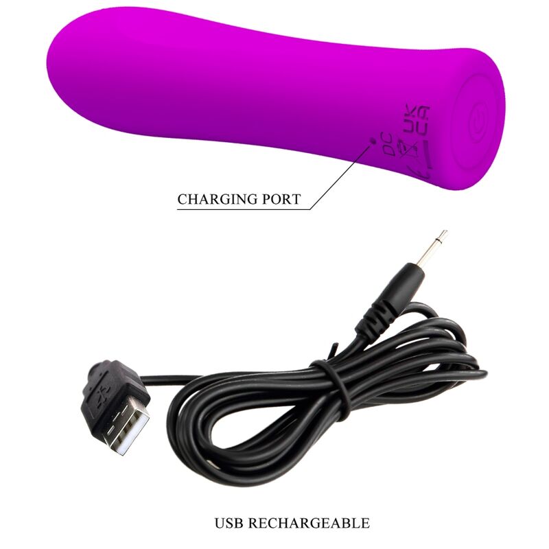 Pretty Love Mini Vibromasseur Alfreda avec 12 Modes de Vibrations en Silicone Rose