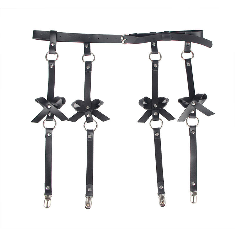 Harnais de Jambe Chaîne Cuir Noir Taille Unique - Subblime - SUBBLIME FETISH