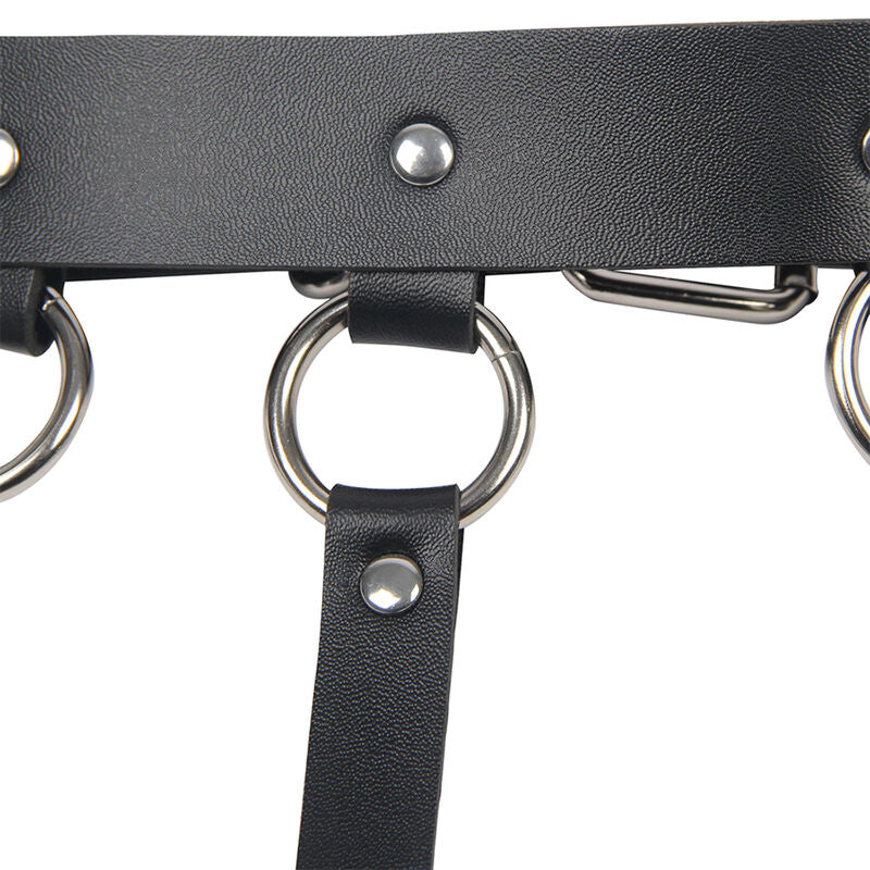 Harnais Poitrine Subblime Chaînes Anneaux Noir - Subblime - SUBBLIME FETISH