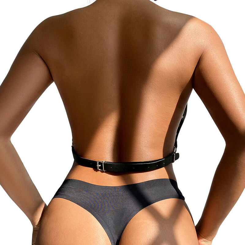 Harnais Poitrine Subblime Chaînes Anneaux Noir - Subblime - SUBBLIME FETISH