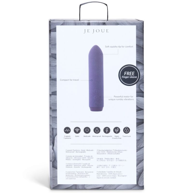 Vibromasseur Bullet Classique Violet + Manchon Doigt - Je Joue - Je Joue