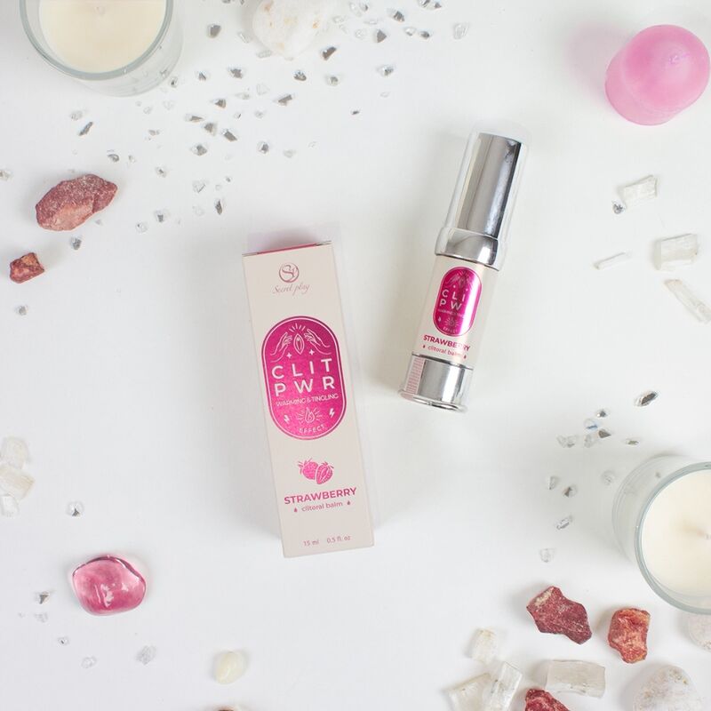 Secret Play - Baume chauffant pour clitoris Clit Pwr Fraise - 15 ml