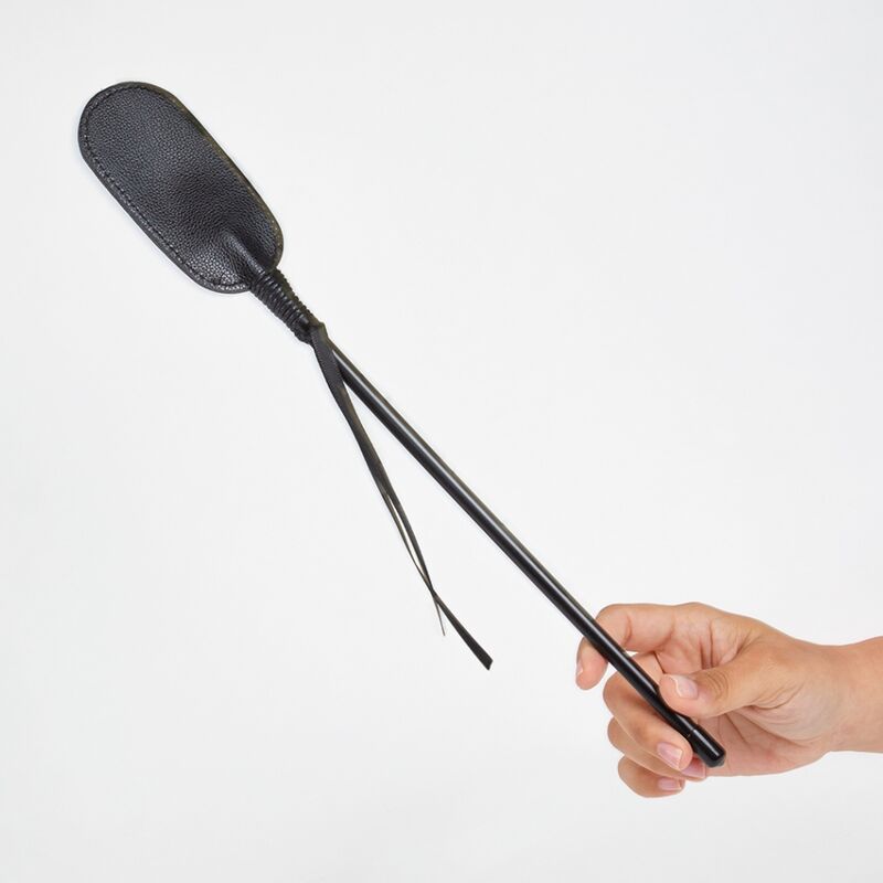 Secret Play - Mini Fouet en Cuir Vegan BDSM - Noir