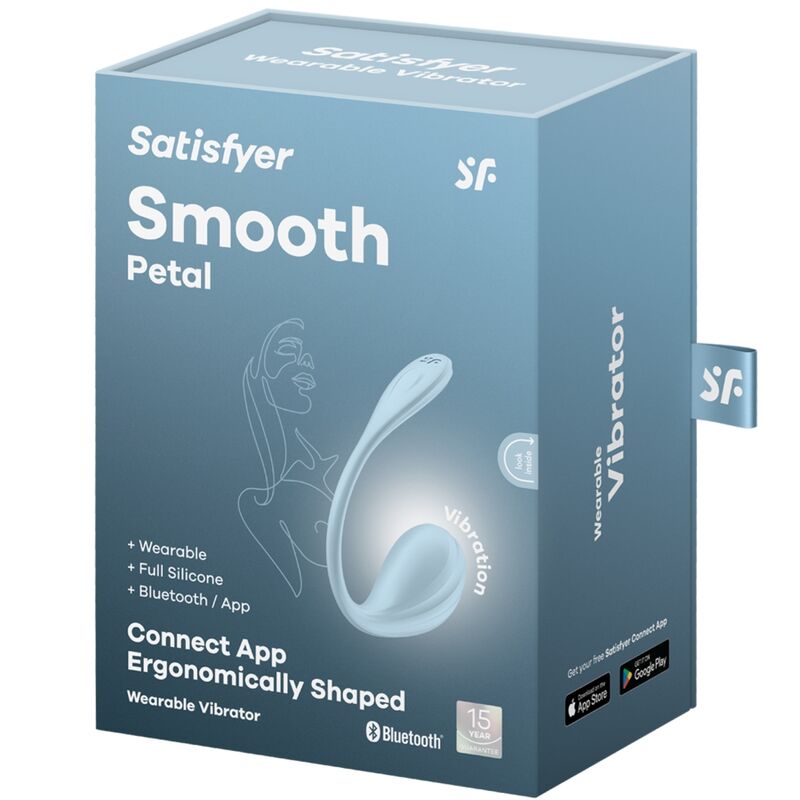 Œuf Vibrant Connecté Smooth Petal Bleu - Satisfyer