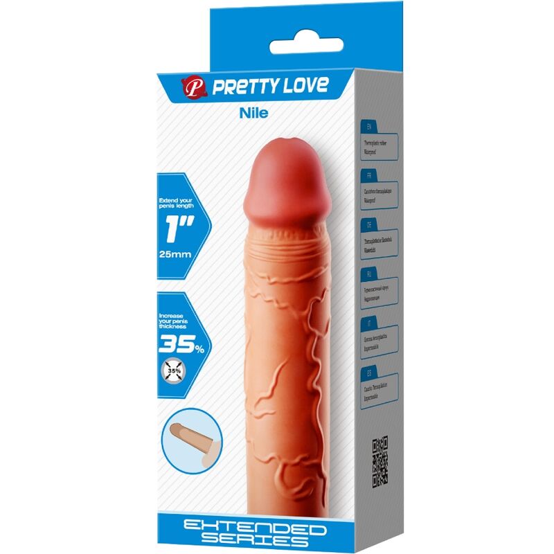 Pretty Love - Gaine Réaliste pour Augmenter Taille pénis (+2,5cm) - Chair