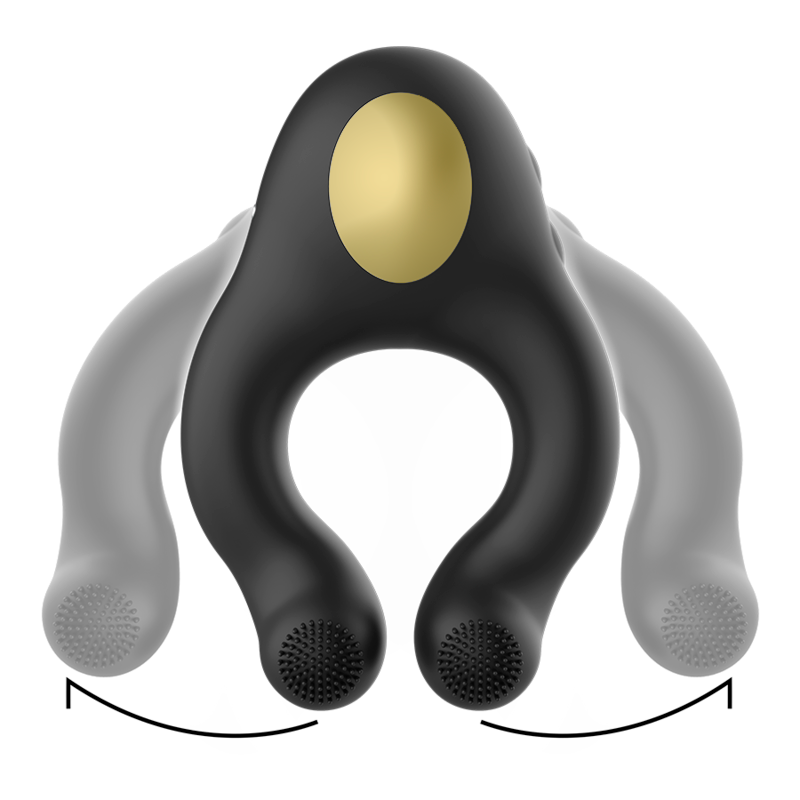 Anneau Vibrant Armony 3 Moteurs Silicone Noir-Or - Armony