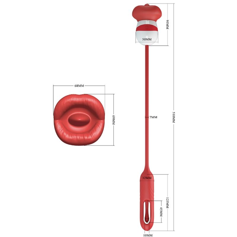Romance – Vibrateur clitoridien Forme Bouche Alyss - Rouge