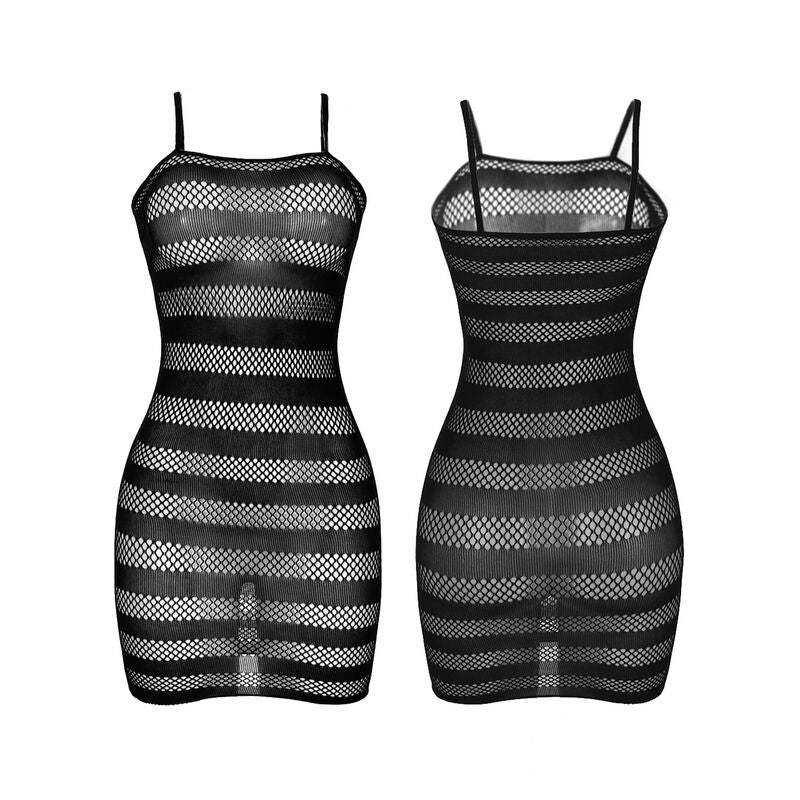 Bodystocking Résille Rayé Subblime Noir Taille Unique - Subblime - SUBBLIME DRESSES