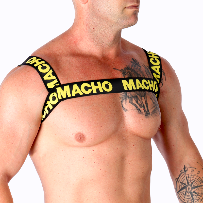 Harnais Double Élastique Macho Jaune - Macho - MACHO UNDERWEAR