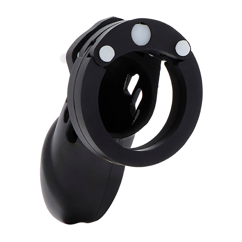 Hidden Desire - Cage de chasteté pour homme en silicone noire - Taille L