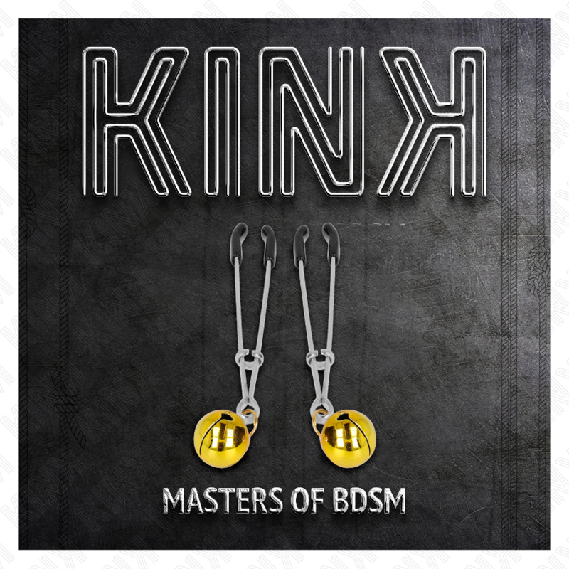 KINK – Pinces à tétons avec clochette dorée