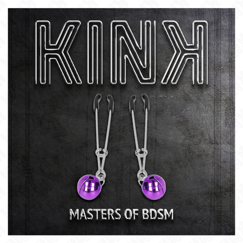 KINK – Pinces à tétons réglables avec clochette violette