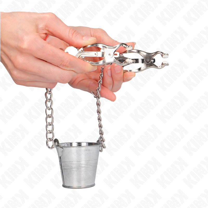 Pinces à Tétons avec Clochettes Argentées - KINK - KINK NIPPLE GRIP