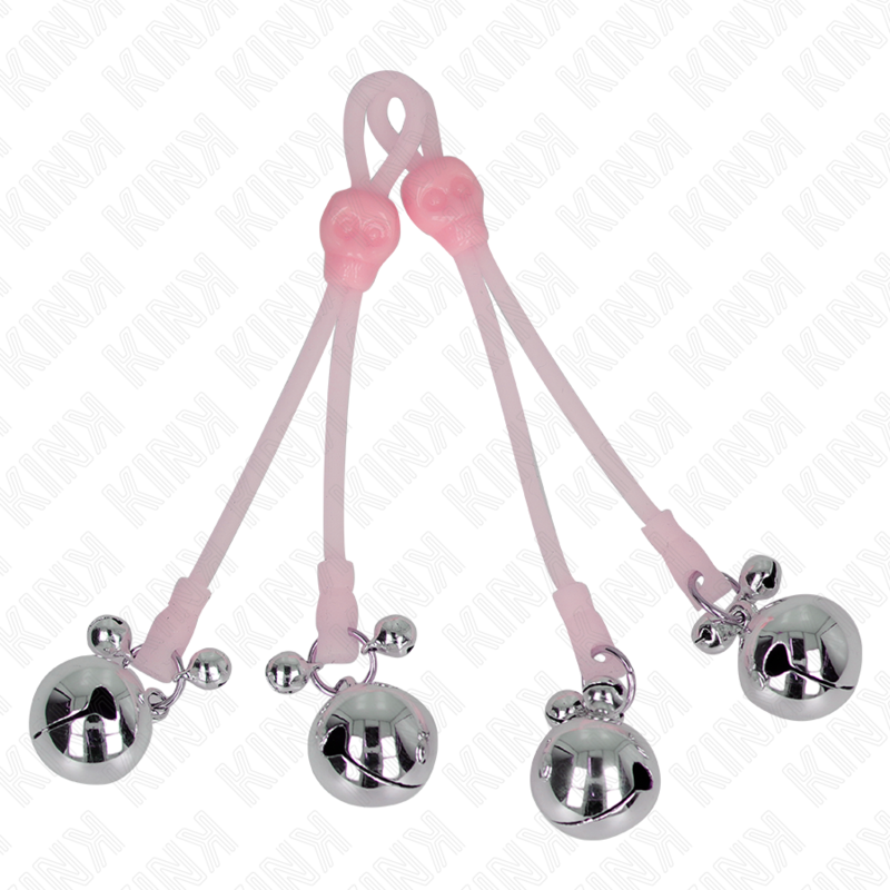 KINK – Pince à tétons avec cloches Rose