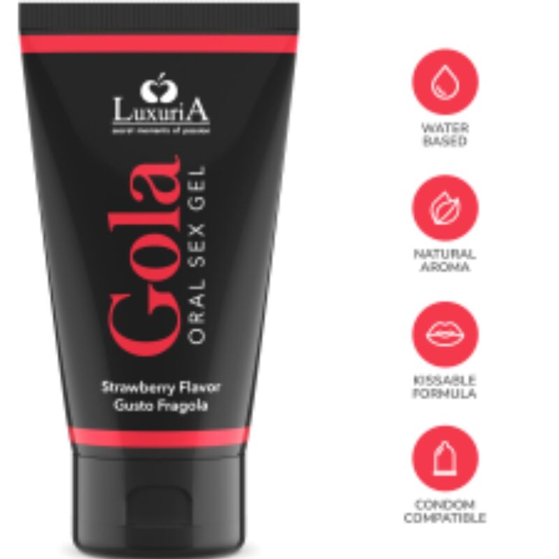 Gel Sexuel Oral Luxuria Saveur Fraise 50ml - Intimateline - INTIMATELINE LUXURIA