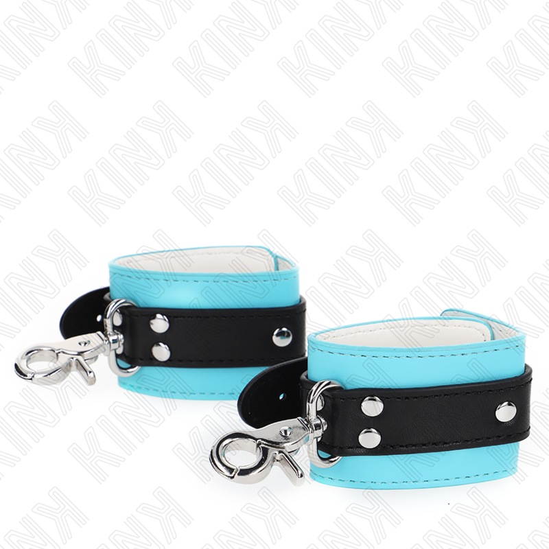 Menottes KINK Appui-Poignets Verrouillables Premium Noir/Bleu - KINK - KINK WRIST RESTRAINT