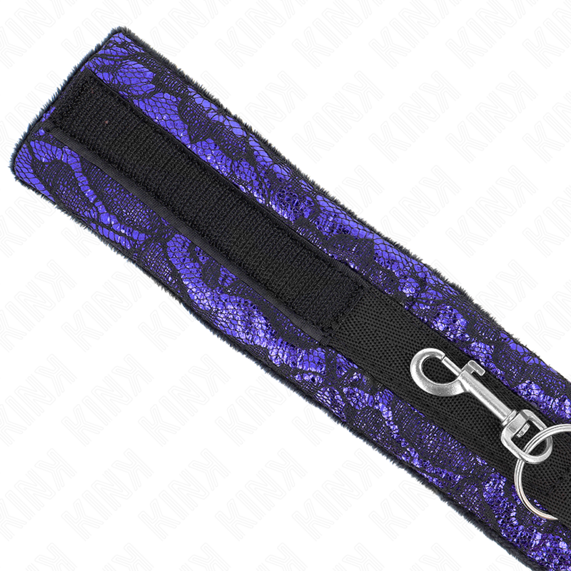 Collier BDSM Dentelle Velours avec Laisse 105cm - KINK - KINK COLLAR & GAG
