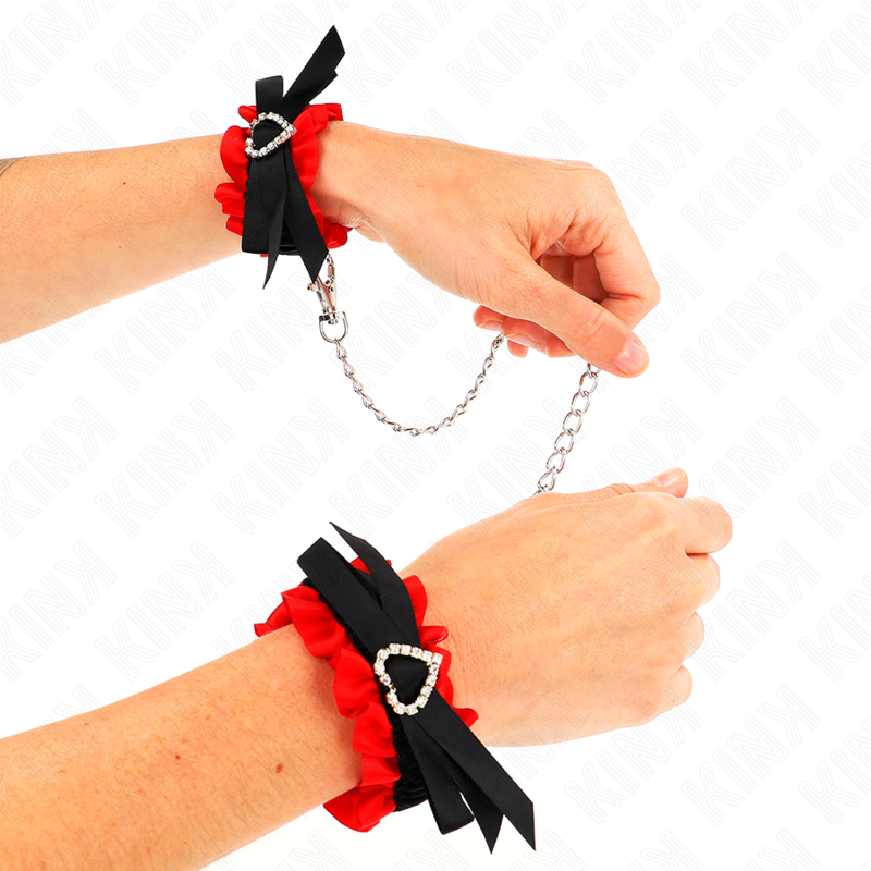 Attache-Poignets Élastiques Dentelle Rouge Réglables - Kink - KINK WRIST RESTRAINT