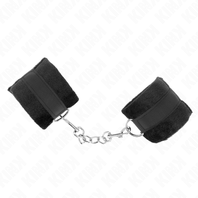 Menottes BDSM Débutant Fourrure Noir 30x7cm - KINK - KINK WRIST RESTRAINT