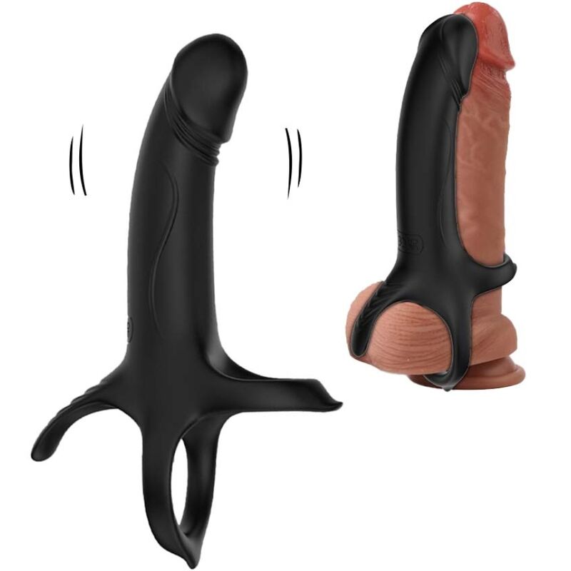 Gode Vibrant avec Anneau Pénien Armony Noir - Armony