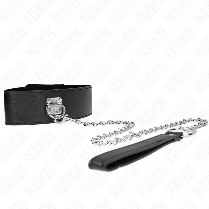 Collier avec Ceinture et Bracelet Noir Ajustable 65cm - KINK - KINK COLLAR & GAG