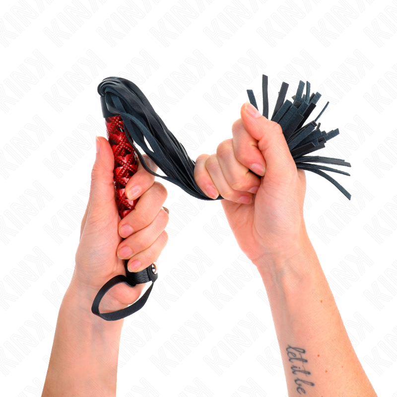 KINK - Mini Fouet BDSM avec Motif Diamant - 40 cm