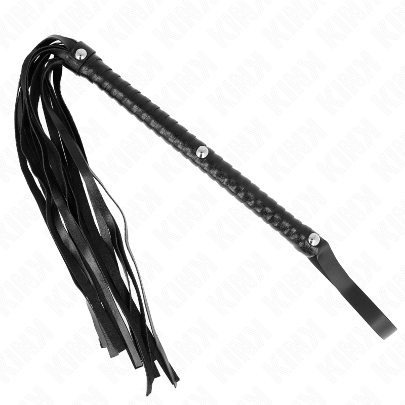 KINK - Mini Fouet BDSM Noir avec Manche Long - 60 cm